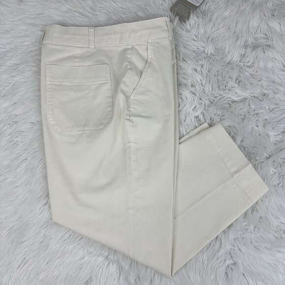 Everlane Women’s NWT Bone The Organic Straight-Leg Minimalist Pant 16/W35.25/L26 - Picture 3 of 12